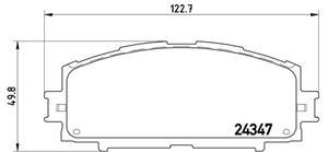 Bremseklosser sett, Framaksel, DAIHATSU CHARADE VIII, TOYOTA YARIS, YARIS / VIOS Sedan, YARIS Skåp/halvkombi, 0446552180, 0446552260, 04