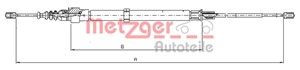 Kabel, parkeringsbremse, Bak, Bakre venstre, Høyre bak, SEAT,SKODA,VW, 6Q0 609 721C, 6Q0 609 721F, 6Q0 609 721G