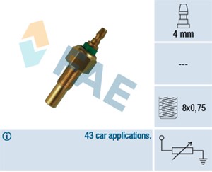 Kjølevæsketemperatursensor, MAZDA, 34 41 1 100 567, 34 41 1 121 512, 34 41 1 155 523, 34 41 1 159 468, 34 41 6 761 294 S1, 34 41 6 761 2