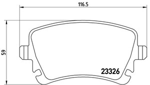 Bremseklosser sett, Bakaksel, VW, 7E0698451, 7E0698451A, 7E0698451B, 7H0698451, 7H0698451B, 7H0698451C, JZW698451K