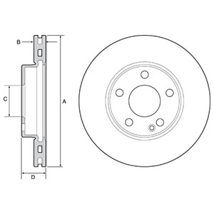 Bremseskive, Framaksel, FORD,MERCEDES-BENZ, 246 421 0012, A246 421 0012