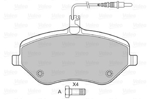 Bremseklosser sett, Framaksel, CITROËN C5 III, C5 Break III, C6, PEUGEOT 407, 407 Coupé, 407 SW, 607, 1611334980, 425278, 4252-78, 42529