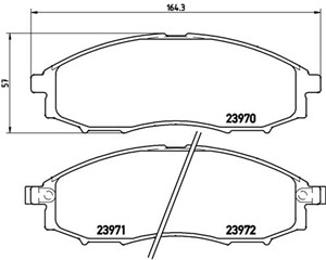 Bremseklosser sett, Framaksel, NISSAN NAVARA, NP300 PICKUP, PICK UP, 128416822, 128421779, 4106072025, 410607Z025, 410607Z026, 41060VK19