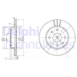 Bremseskive, Framaksel, DAIHATSU CUORE VII, MOVE, SIRION, TREVIS, YRV, 43512-97202, 43512-97202-000
