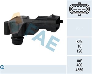 Sensor, sugerørtrykk, CHEVROLET,OPEL, 12 591 290, 1235060, 1238395, 1238894, 12591290, 12644228, 1720, 4819481, 55 573 248, 55573248, 93