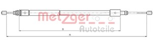 Kabel, parkeringsbremse, Bak, Høyre, CITROËN XSARA, XSARA Break, XSARA Coupé, 4745.K3