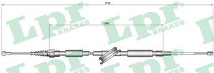 Kabel, parkeringsbremse, Bak, Høyre, Venstre, AUDI,SEAT,SKODA,VW, 1J0609721L
