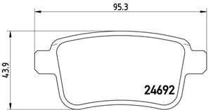 Bremseklosser sett, Bakaksel, RENAULT KANGOO / GRAND KANGOO II, KANGOO BE BOP, KANGOO Express, 440604876R, 440606267R, 440607086R, 77012