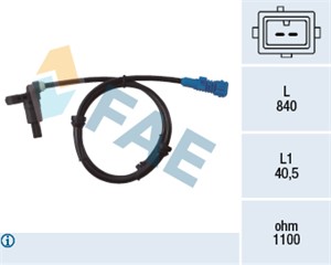 Sensor, hjulturtall, Bakaksel, PEUGEOT 206 CC, 206 Halvkombi, 206 Sedan, 206 SW, 206 Van, 4545.77, 4545.79
