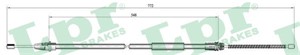 Kabel, parkeringsbremse, Bak, Høyre, PEUGEOT 406, 406 Break, 406 Coupé, 4745R2, 9638603980