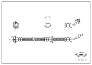 Bremseslange, Framaksel høyre, Høyre, TOYOTA AVENSIS, 9094702B85