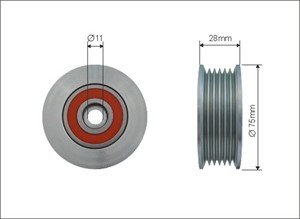 Strammerull, kilerem med ribber, MAZDA 6 Hatchback, 6 Kombi, 6 Sedan, L51015930, L51015930A