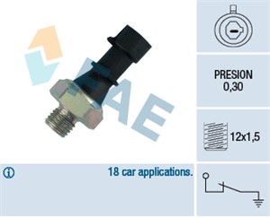 Oljetrykkbryter, FIAT PANDA, PANDA Skåp/halvkombi, 0249.71, 1587A058, 249.71, 5N0698151, 5N0698151A, 5N0698151B, 7710823, 7710824, 7N069