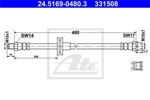 Bremseslange, Framaksel, BMW X5 [E53], 34 30 1 166 118