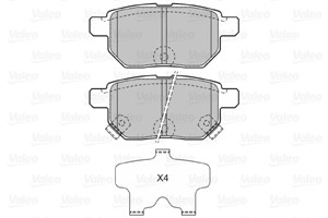 Bremseklosser sett, Bakaksel, ASTON MARTIN,SUBARU,TOYOTA, 04466-02210, 04466-02310, 04466-12130, 04466-12140, 04466-12150, 04466-47100,