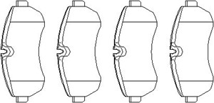 Bremseklosser sett, Framaksel, MERCEDES-BENZ,VW, 004 420 82 20, 005 420 53 20, 2E0 698 151A, 2E0 698 151C, A004 420 82 20, A005 420 53 2