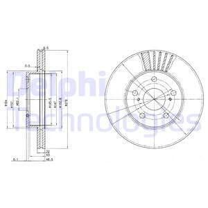 Bremseskive, Framaksel, TOYOTA PREVIA I, 43512-28070, 43512-28080