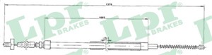 Kabel, parkeringsbremse, Foran, VOLVO 440, 460, 740, 760, 960, 960 II, S90 I, V90 Kombi I, 13879370, 68190313