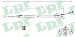 Kabel, parkeringsbremse, Bak, Høyre, Venstre, MERCEDES-BENZ,VW, 2D0609721, 9014201885
