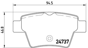 Bremseklosser sett, Bakaksel, PEUGEOT 207, 207 CC, 207 Skåp/halvkombi, 207 SW, 307, 425340, 425401, 425419, 425440