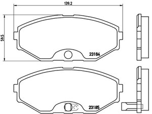 Bremseklosser sett, Framaksel, INFINITI J30, Q45 I, NISSAN CEFIRO Sedan III, MAXIMA / MAXIMA QX V, STAGEA, 410600P690, 410600P691, 41060