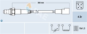 Lambdasonde, Bak, Høyre, FORD,MAZDA, 1 E03 18 861, 1001702, 1010620, 1013146, 1013764, 1041245, 1041246, 6716054, 6789246, 6847911, 6847