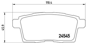 Bremseklosser sett, Bakaksel, FORD USA EDGE, LINCOLN MKX, MAZDA CX-7, CX-9, 7T412200AA, 7T4Z2200A, 7T4Z2V200AA, 7U2J2C453AA, 8T4Z2200A,