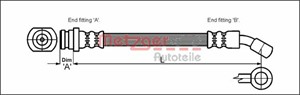 Bremseslange, Foran høyre, Foran venstre, SUZUKI SAMURAI Terrängbil täckt, SJ413, 51540-80151