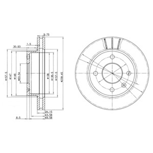 Bremseskive, FORD, 1595875, 1619053, 1619054, 1619229, 1629474, 1629476, 1629482, 1629483, 1644844, 1644845, 1661115, 5022659, 5022660,