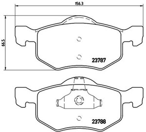 Bremseklosser sett, Framaksel, FORD MAVERICK, FORD USA ESCAPE, MAZDA TRIBUTE, 4096346, 4099896, 4593068, 4L8Z2001AA, 5L842L361BA, 6L8Z20