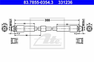 Bremseslange, Framaksel, AUDI A8 D3, 4E0 611 707 A, 4E0 611 707 C, 4E0 611 707
