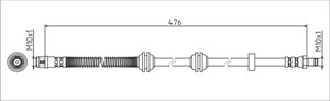 Bremseslange, Høyre bakaksel, Venstre bakaksel, MERCEDES-BENZ GLE [W166], GLE Coupe [C292], GL-KLASS [X166], GLS [X166], M-KLASS [W166],