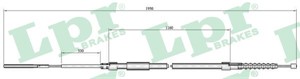 Kabel, parkeringsbremse, Bak, Høyre, Venstre, BMW X5 [E53], 34411165699