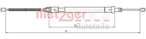 Kabel, parkeringsbremse, Bak, Høyre, CITROËN XSARA, XSARA Break, XSARA Coupé, 4745.J9