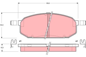Bremseklosser sett, Framaksel, MAZDA 323 C IV, 323 F V, 323 S IV, B0Y13323Z, B0Y13323ZA, B0Y1-33-28Z, B0Y13328ZA, B6Y8-33-23Z A, B6Y8-33