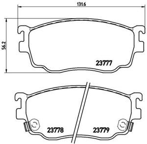 Bremseklosser sett, Framaksel, ISUZU IMPULSE, MAZDA 626 V, 626 Hatchback V, 626 Station Wagon V, PREMACY, 1U1G3328Z, CBY33323Z, CBY33328