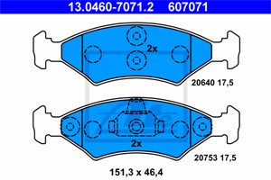 Bremseklosser sett, Framaksel, FORD,MAZDA, 1010503, 1042688, 1064763, 1079920, 1595523, 1619209, 1E06-33-23Z, 1E06-33-23ZA, 1E06-33-23ZB