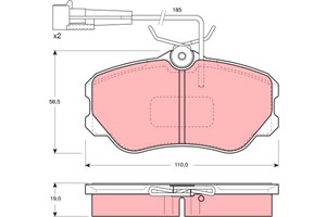 Bremseklosser sett, Framaksel, ALFA ROMEO 164, FIAT CROMA, LANCIA THEMA, THEMA SW, 0000000795428, 0005892731, 5892313, 5892731, 792426,