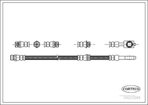 Bremseslange, Foran, Framaksel, AUDI,SEAT,SKODA,VW, 1K0611701, 1K0611701B, 1K0611701H, 1K0611701M, 1Q0611701D