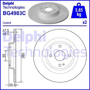 Bremseskive, Bakaksel, ABARTH 124 Spider, FIAT 124 Spider, MAZDA MX-5 IV, MX-5 RF Targa, 6000612254, N25126251