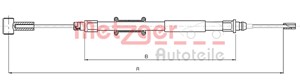 Kabel, parkeringsbremse, Bak, Høyre, Venstre, CITROËN,FIAT,PEUGEOT, 1348980080, 474618