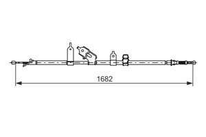 Kabel, parkeringsbremse, Høyre, DAIHATSU CHARADE VIII, TOYOTA YARIS, 46420 0D060