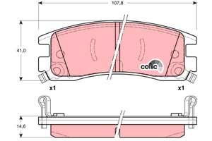 Bremseklosser sett, Bakaksel, BUICK,CADILLAC,CHEVROLET,OPEL,PONTIAC,VAUXHALL, 12510048, 16 05 939, 18023377, 18029644, 18042417, 1804399