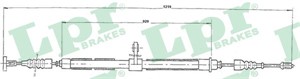 Kabel, parkeringsbremse, Bak, Høyre, ALFA ROMEO 156, 156 Sportwagon, GT, 60624590