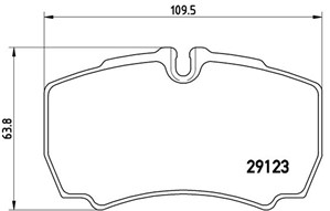Bremseklosser sett, Bakaksel, IVECO, 42470841, 42555406, 42560080, 42561101, 42561102, 42576447, 42576680, 42576681