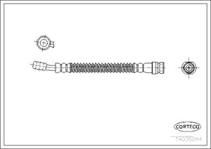 Bremseslange, Foran, Høyre, Venstre, HYUNDAI ATOS, 58731-02500, 58731-05100