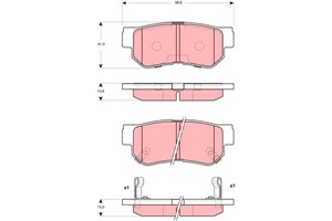 Bremseklosser sett, Bakaksel, Framaksel, HONDA CIVIC Sedan IX, HYUNDAI GRANDEUR, MATRIX, SANTA FÉ I, SANTA FÉ Skåp/SUV I, KIA MAGENTIS I