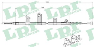 Kabel, parkeringsbremse, Venstre, NISSAN MICRA II, 365314F100