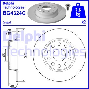 Bremseskive, Bakaksel, Høyre, Venstre, AUDI,OPEL,SEAT,SKODA,VW, 1K0 615 601AA, 5Q0 615 601D, 5Q0615601D
