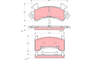 Bremseklosser sett, Bakaksel, Framaksel, BUICK,CADILLAC,CHEVROLET,GMC,PONTIAC, 01155444, 1155444, 12300221, 12300227, 12300228, 12300242
